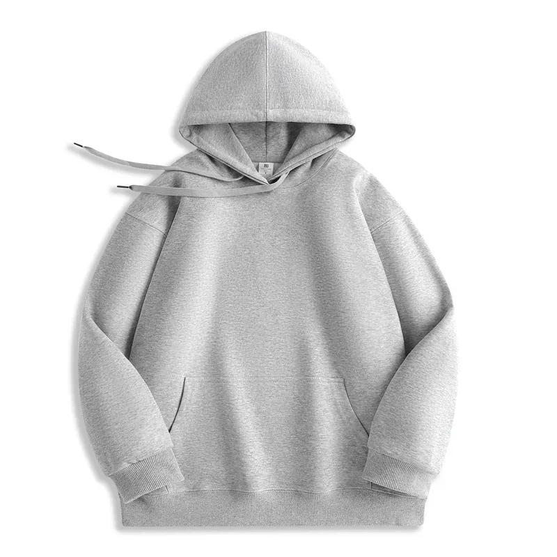 Customized Your Brand Logo DIY Design 600GSM Mens Hoodies High-quality Women Sweatshirt Solid Color Cotton Loose Streetwear