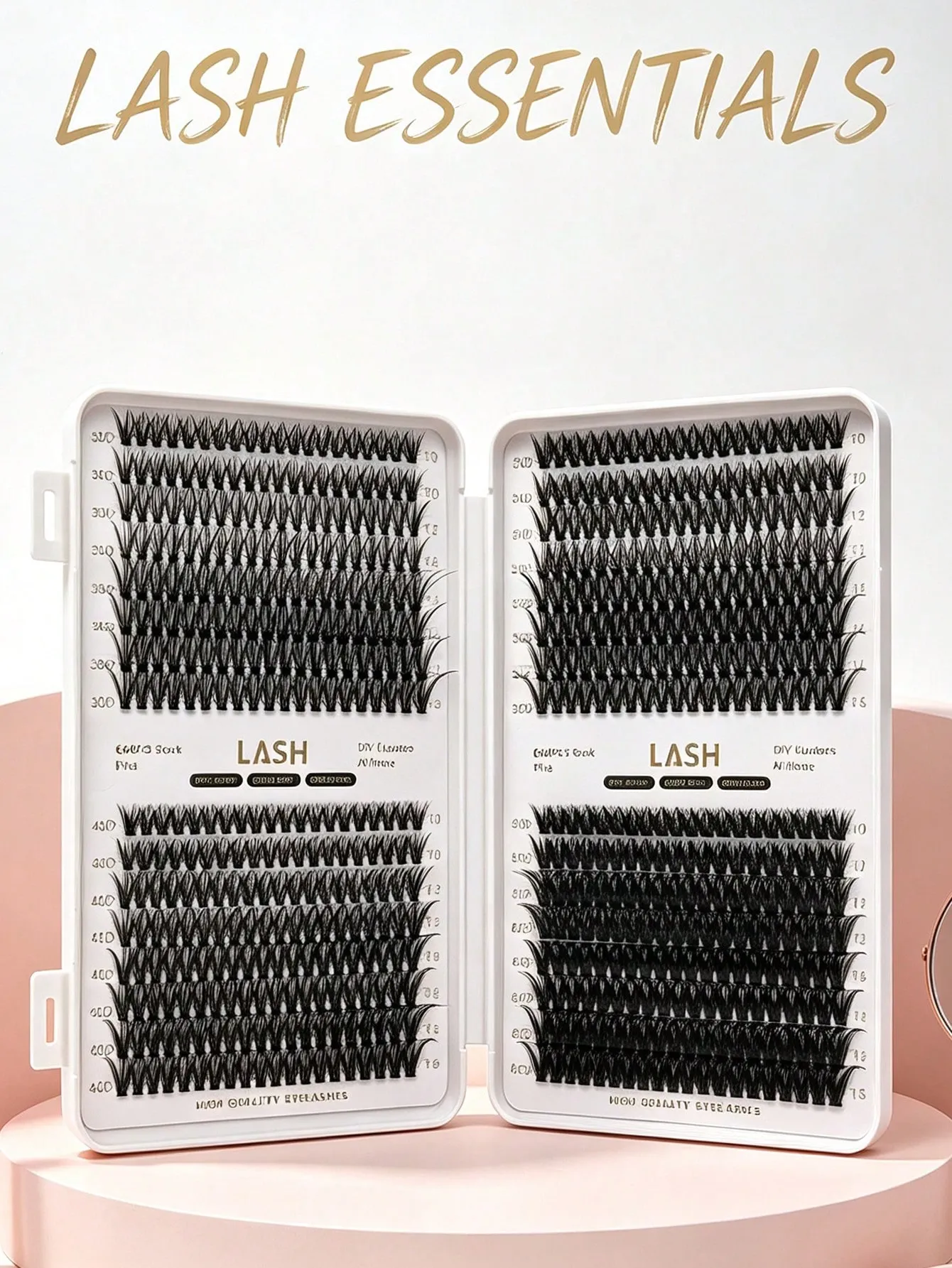 640Pcs DIY Lash Clusters Book Mixed Length 30D 80D D Curl 10-16mm Individual Lashes Home Eye Makeup Tool