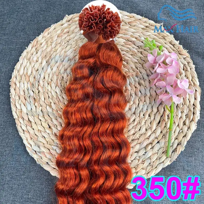 Keratin U Tip deep wave Human Hair Extensions 18-30 Inch Remy Hair Extensions High Quality Remy Human Hair salon Extensions