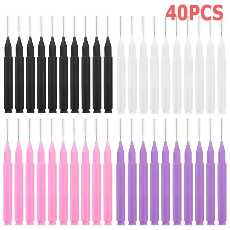 50PCS Mini Eyebrow Brush Portable Brow Perm Brushes Disposable Bendable Micro Eyelash Brow Lifting Brushes Applicators Tools