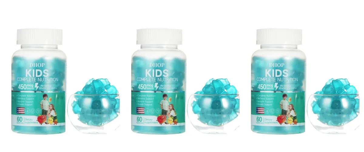 Kids Multivitamin Gummies Vitamin D3 C Zinc B Vitamins Immune Support Daily Wellness Nutrition Fruit Flavor 60 Gummies