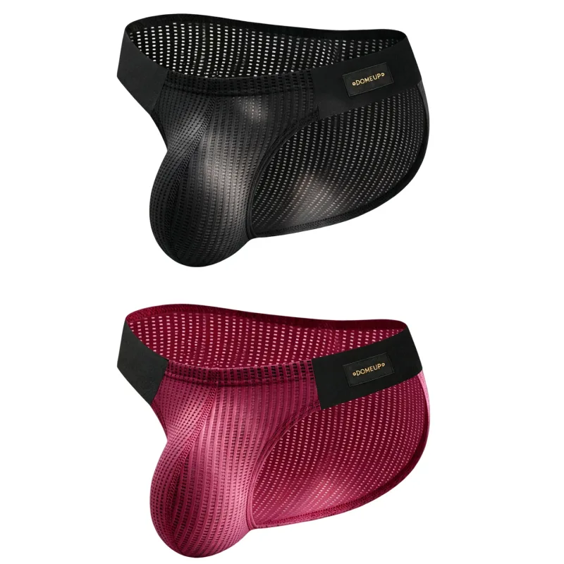 New Men's Silky Mercerized Briefs Quick‑Dry Breathable Lightweight Premium Texture Gym Workout Sports Male Underpants