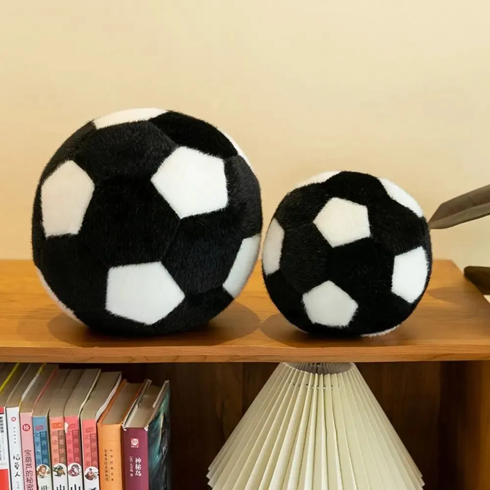 Ball Shape Soccer Ball Throw Pillow Soft Funny Football Throw Pillow Doll 13/20cm Ins Football Plush Toy Kid Girl Boy
