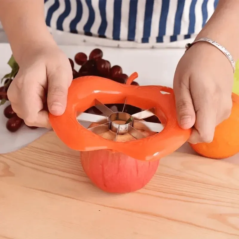 1pc Stainless Steel Apple Slicer - Manual Square Blade Kitchen & Dining Tool Ideal for Outdoor/Camping Outdoor kitchenware