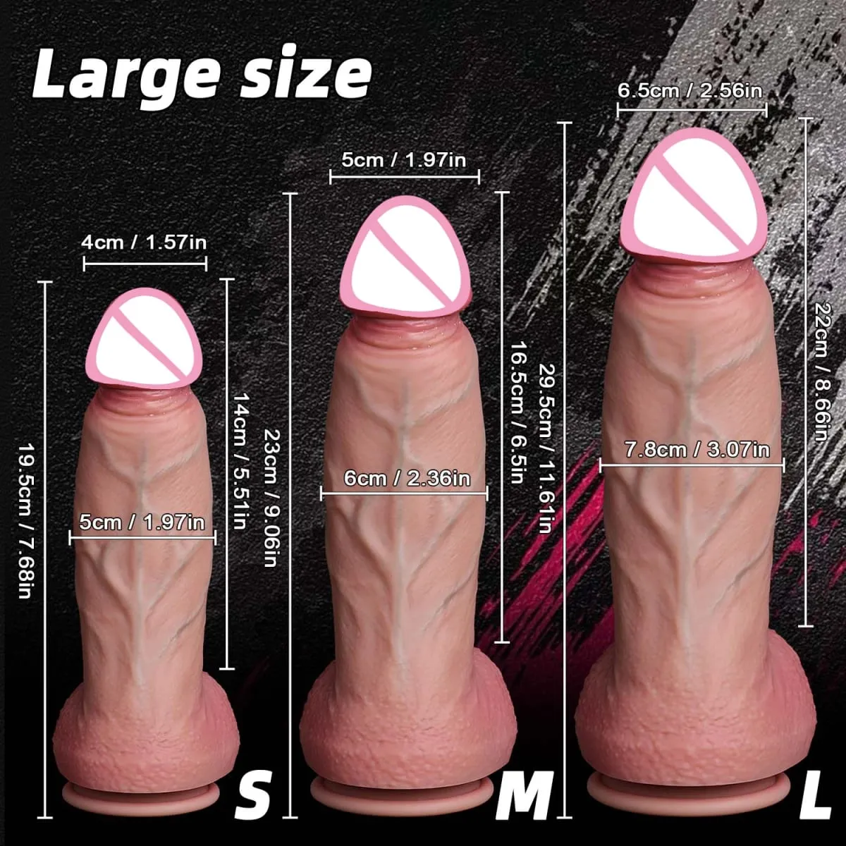 Realistic XXL Thick Penis Soft Silicone Dildo Male Genitals Vaginal Masturbation Suction Cup Dick Woman Anal Adult Sex Toys Dick