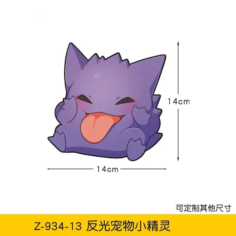 20styles Pokemon Car Stickers Anime Figure Pikachu Gengar Eevee Charmander Cute Cartoon Doll Creative Sticker Birthday Gifts