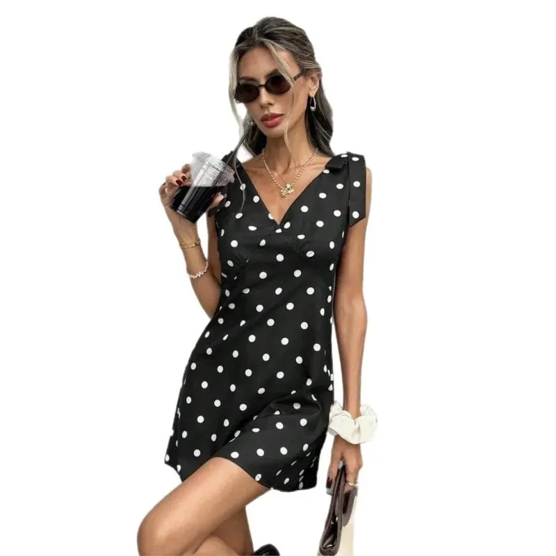 2026 Women's New Summer Dress Elegant Sexy Slimming Wave Point Beach Resort Fashion Comfortable Party Style Dress Short Skirt