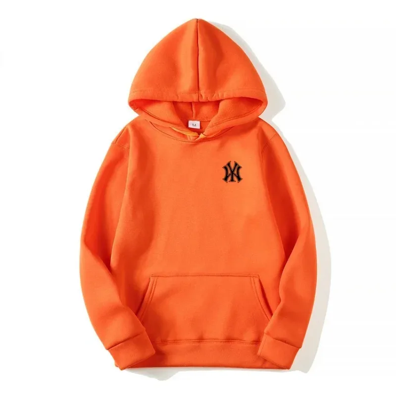 Men's and Women's Casual Fashion Trend Fleece Hooded Hoodies Spring Fall Outdoor Sweatshirt Popular Font Print Pullovers Coat