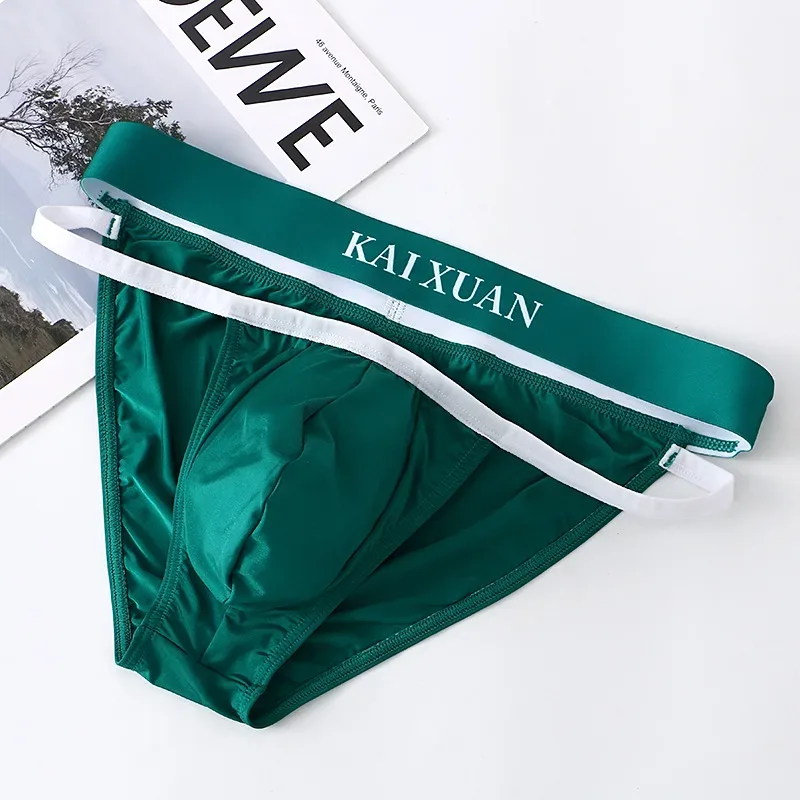 Fashion Men's Underwear Breathable Ice Silk Underpants Soft and Comfortable Briefs — image 20