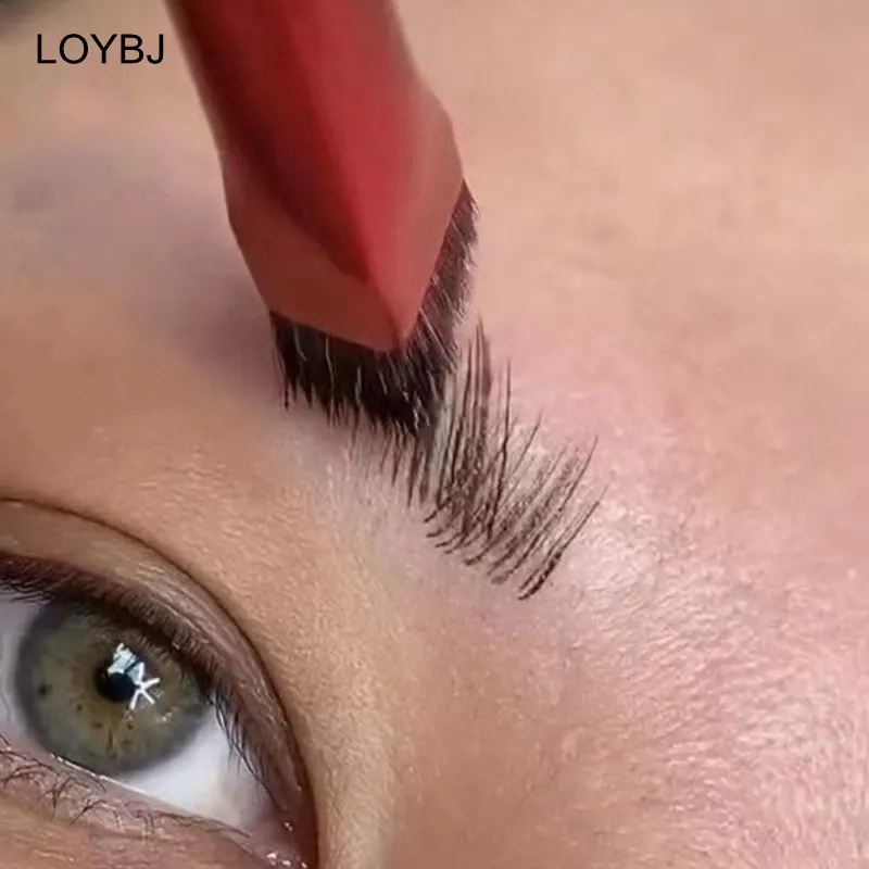 Wild Eyebrow Brush Multifunktion Simuleret Øjenbryn Hår Makeup Brush Contour Øjenskygge Concealer Firkantede makeup børster