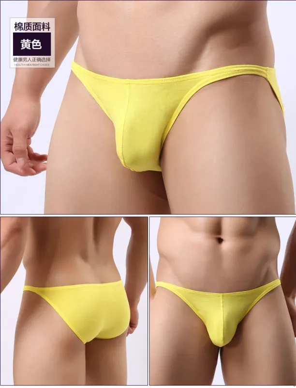 Pure Cotton Low-Waist Sexy Breathable Men's Briefs