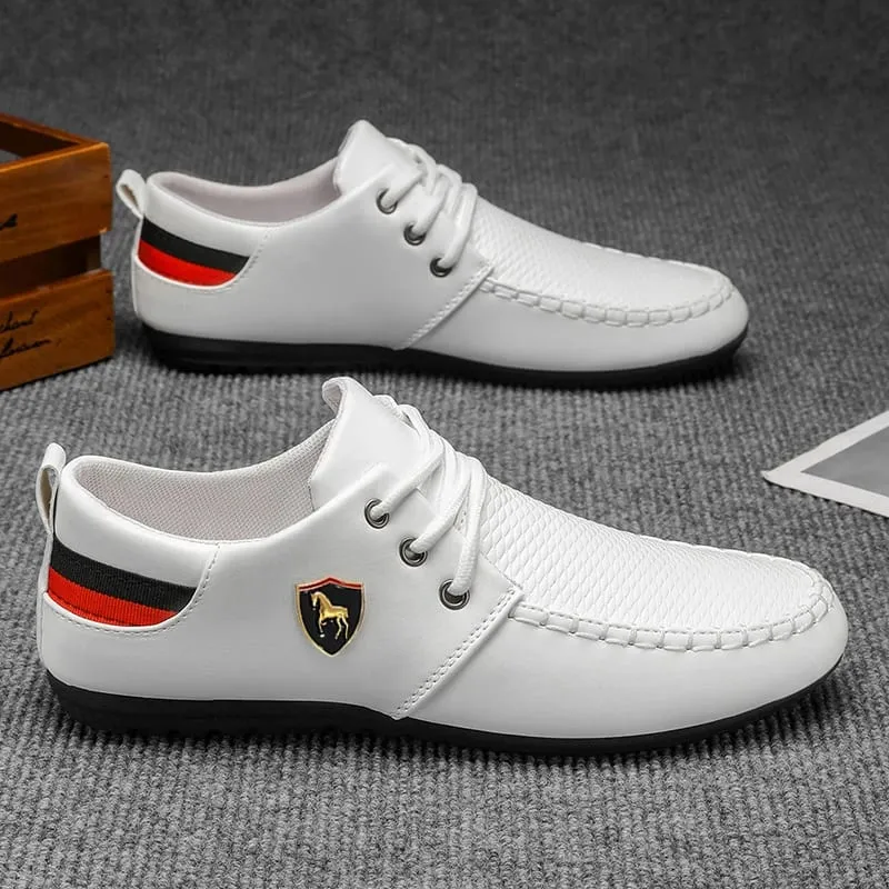 Men's Business-Style Loafers Soft-Soled Breathable Casual Shoes Delicate Materials with Breathable Texture Non-Slip and Wear-Resistant Rubber Sole
