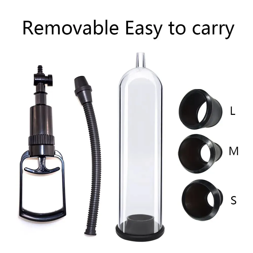 Male Penis Pump Manual Penis Enlarger Big Dick Lasting Trainer Dick Stimulate Extender Masturbator For Man Vacuum Pump Sex Toy