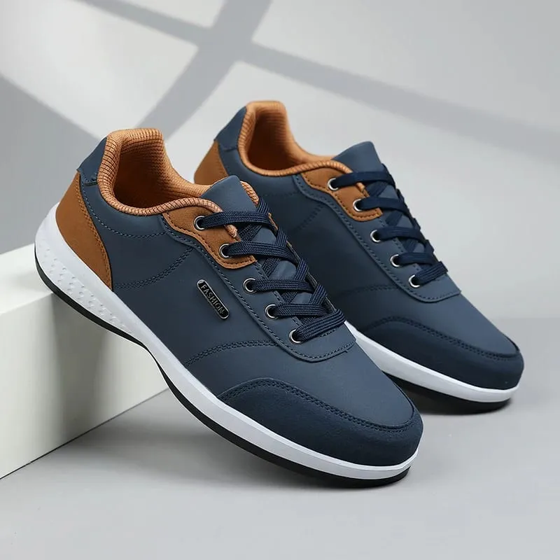 Novo tênis de corrida masculino de couro à prova dwaterproof água atlético homem resistente ao desgaste sapatos esportivos confortáveis ​​sapatos masculinos