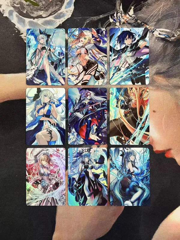 DIY Fanmade Mixed Genshin Honkai Waifu holografické laserové flash karty sběratelské herní hry