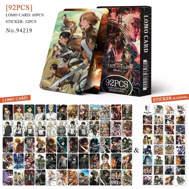 Anime Aanval op Titan‌ Lomo Kaart Ansichtkaart Speelgoed Haikyuu Apotheker Dagboeken Honkai Star Rail Collectie Kaarten Met Stickers Gift