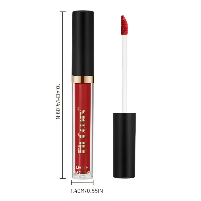 Fit Colors Long-lasting Matte Lipstick Non Stick Moisturizing Lip Gloss Waterproof Makeup Lip Glaze Sexy Purple Red Lipsticks