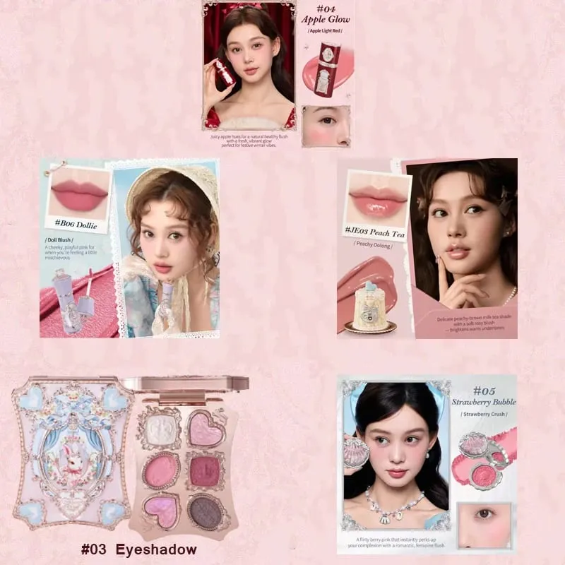 Flower Knows Makeup Kit Full Professional Makeup Gift Set Mermaid Angel Highlight Swan Lipstick 5 Piece Set — image 7