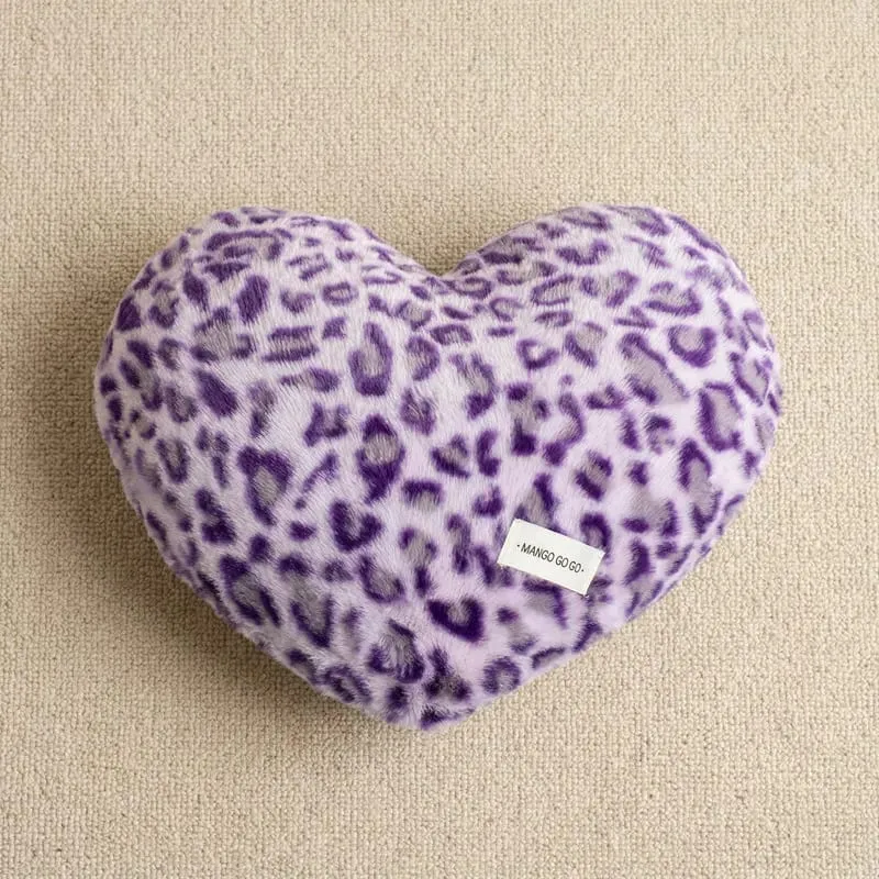 40x35cm Leopard Print Pillow Love Heart Soft Stuffed Plush Warm Sofa Cushion Romantic Valentine's Day Gifts Home Decor For 2026 — image 10