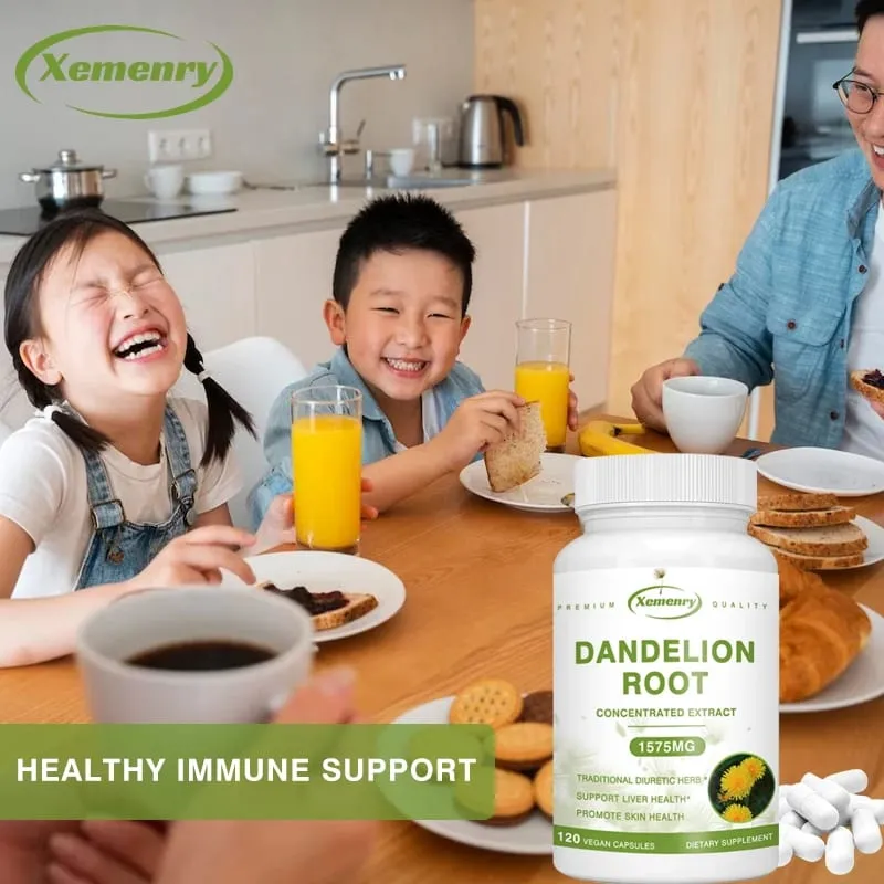 Dandelion Root Extract Capsules for Liver Detox Protection Liver Support Strong Immune System Normal Blood Pressure & Sugar