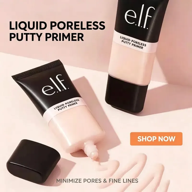 e.l.f. Tekstur Krim Primer Dempul Tanpa Liang Cecair Mekap Muka Liang Liang Meminimumkan Kawalan Minyak Kosmetik Kulit Tanpa Cacat