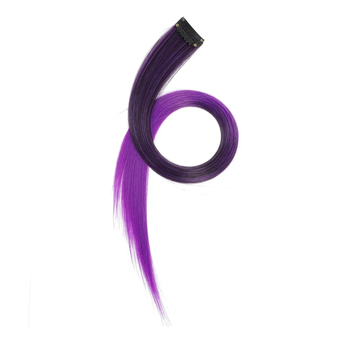 22 tommer farvet hårforlængelse lige hårstykke 6 stk farverigt hårfest highlights klip i lang syntetisk til piger kvinder