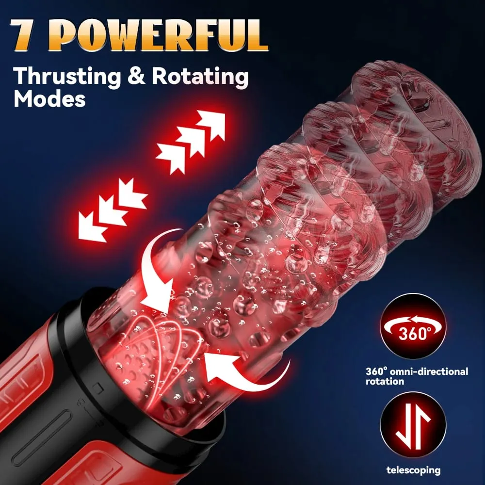 Automatic Male Masturbator Telescopic Rotation Men Masturbation Cup LCD Digital Simulation Blowjob Masturbator Sex Toy for Men