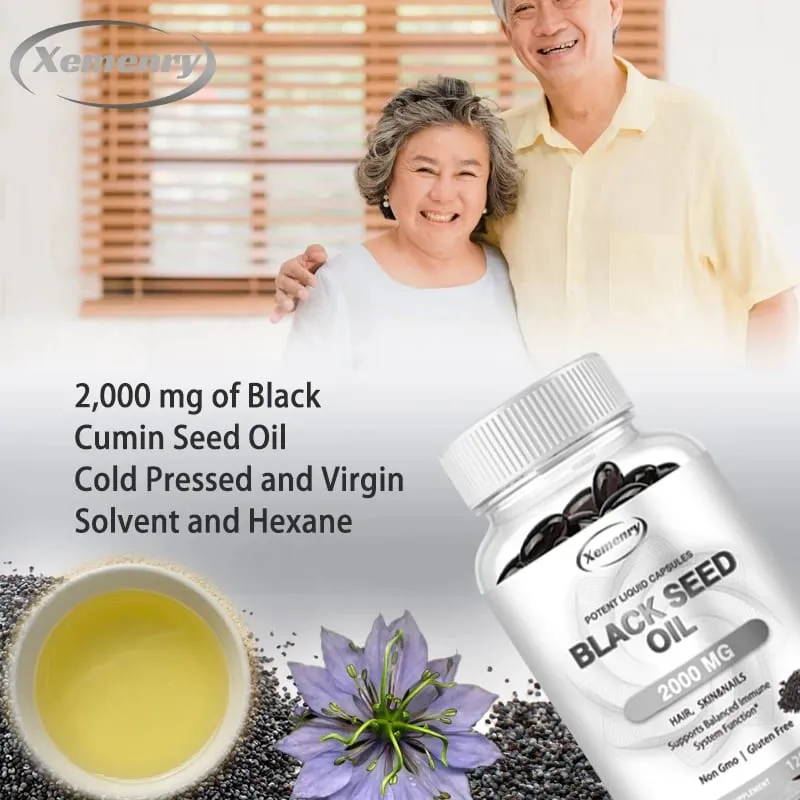 Black Seed Oil - Promotes Overall Health Strengthens The Immune System Relieves Indigestion Antioxidant Properties Non-GMO