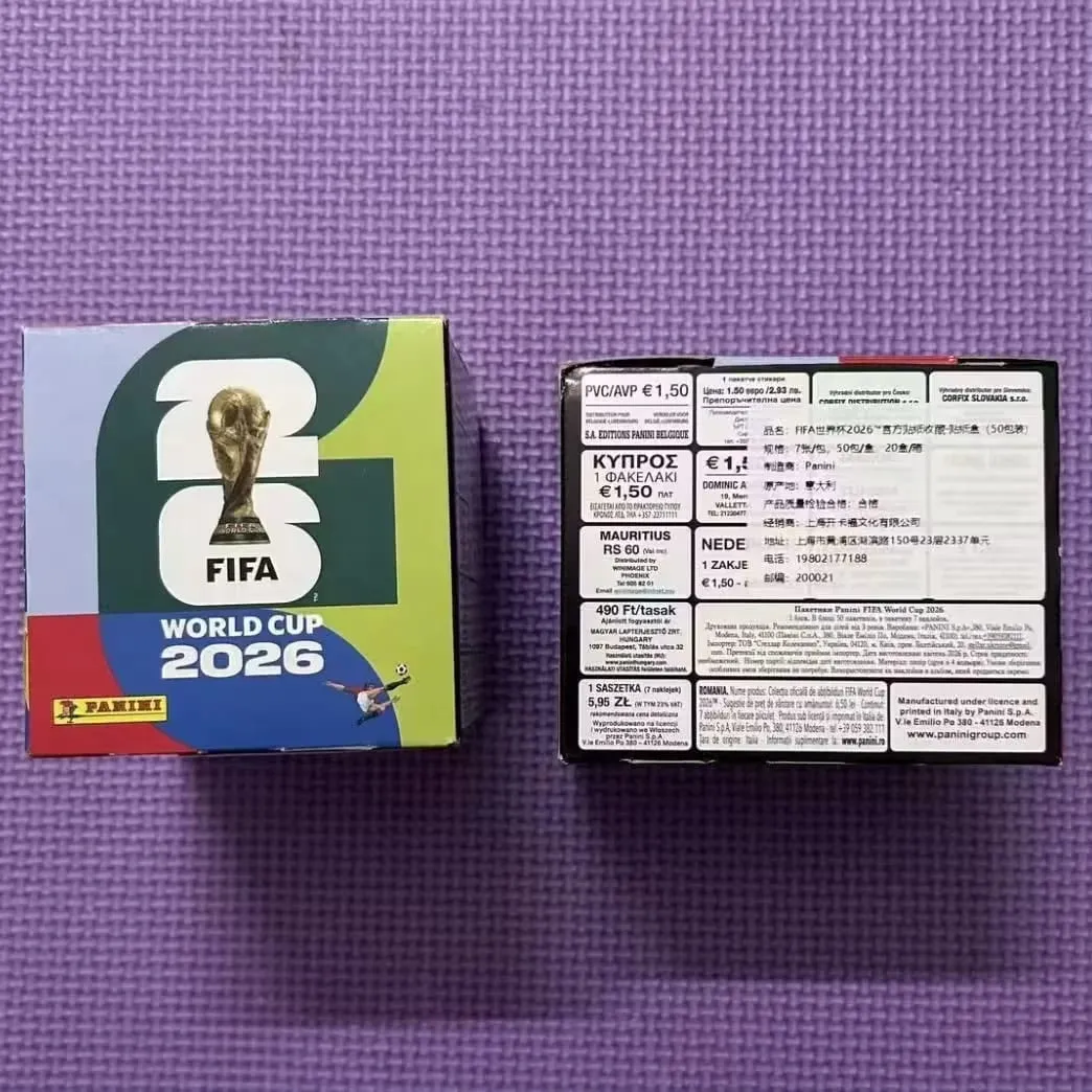 2026 World Cup Official Panini Sticker Collection Mystery Card Games Football Player Collectible Blind Pack Fan Souvenir Gift.