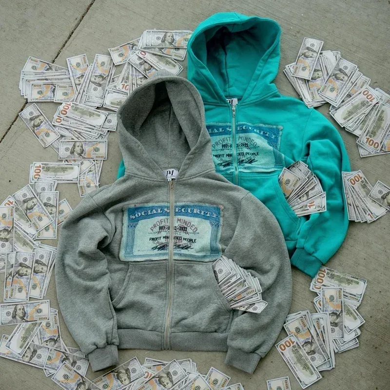 Y2K Retro Hoodie Men's and Women's Custom Print Streetwear Long Sleeve Pullover with Hood