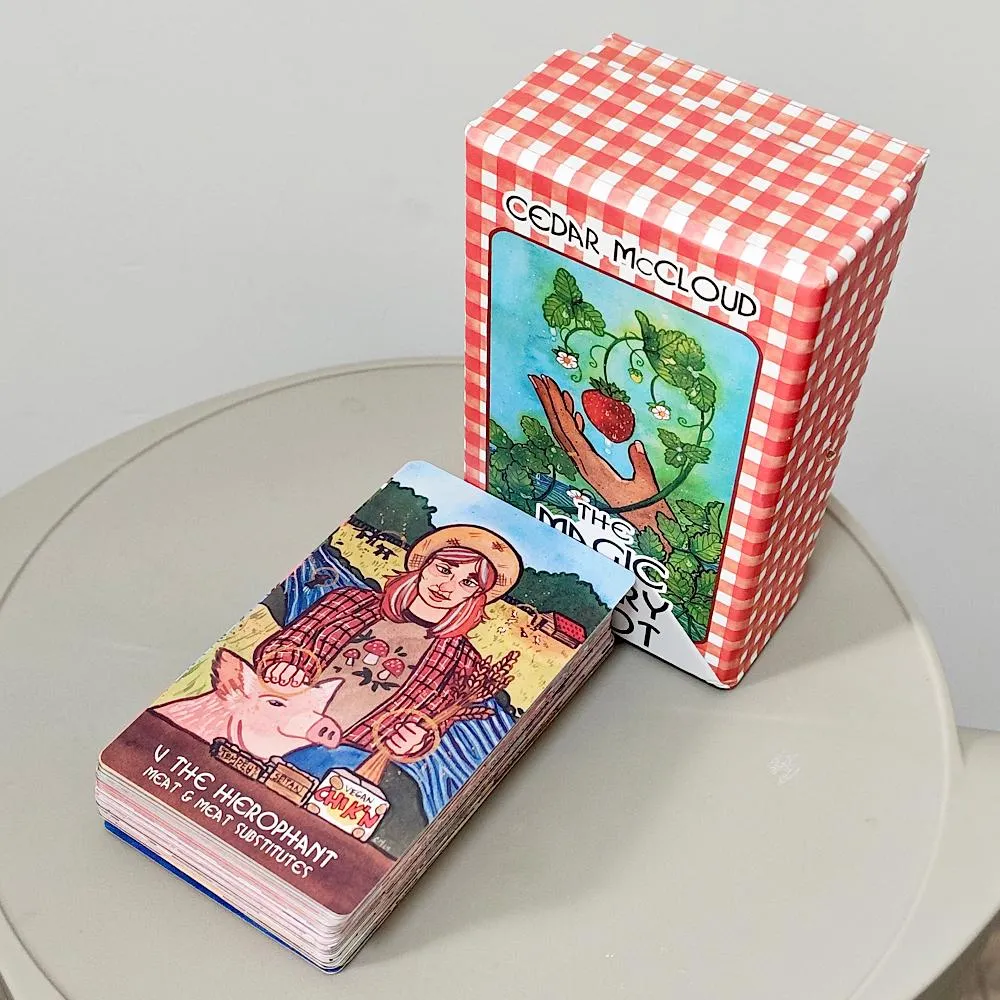 The Magic Pantry Tarot Deck Food-Themed Watercolor Tarot Cards for Home Cooks & Foodies Double-embossed Cardstock 12*7cm