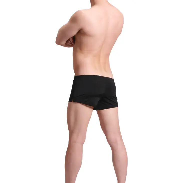 Panlalaking Kasuotang Panlalaki Ice Silk Boxer Shorts homme Solid Mid-rised U Convex Pouch Underpants Cueca Panlalaking Arrow Pants Plus Size M-XXL
