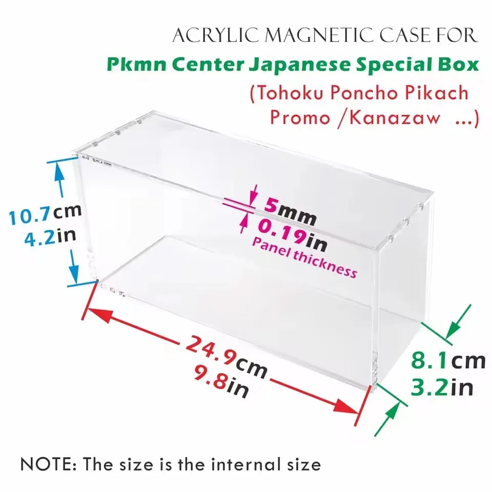 Acrylic Display Case For Pkmn Center Japanese Special Box For Tohoku Poncho Pikachu Promo/Kanazawa