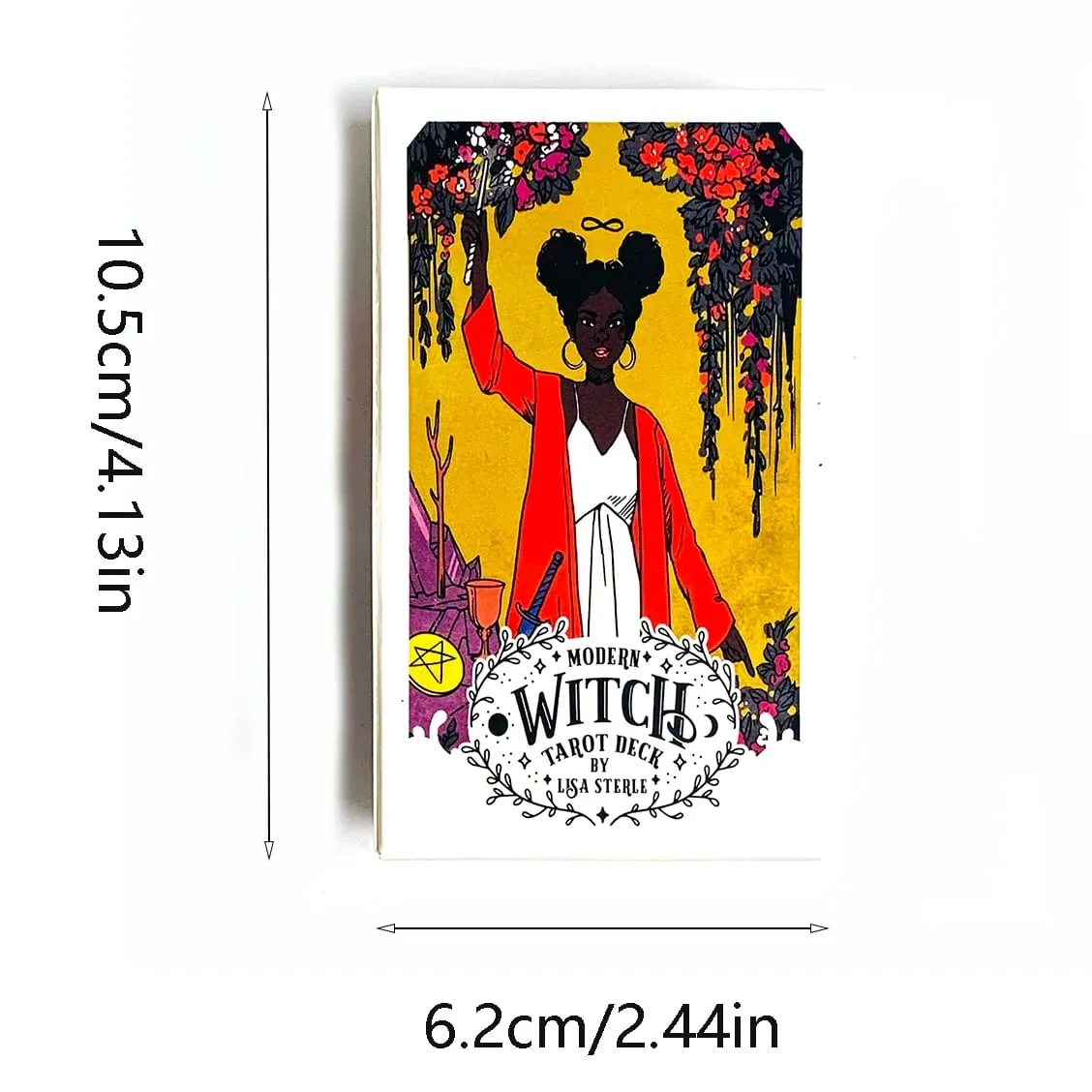 Modern Cadı Tarot Kartları 78 Güverte Oracle İngilizce Kehanet Borad Oyun Oynama, Yeni Başlayanlar İçin Mükemmel Kadın Kızlar Kişisel Kullanım