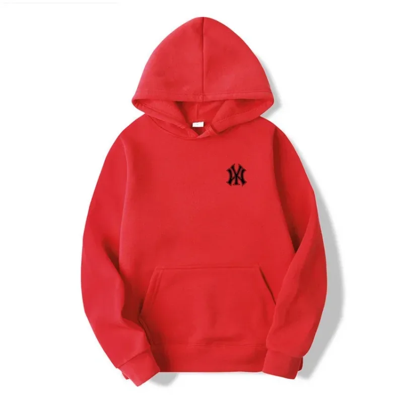 Men's and Women's Casual Fashion Trend Fleece Hooded Hoodies Spring Fall Outdoor Sweatshirt Popular Font Print Pullovers Coat