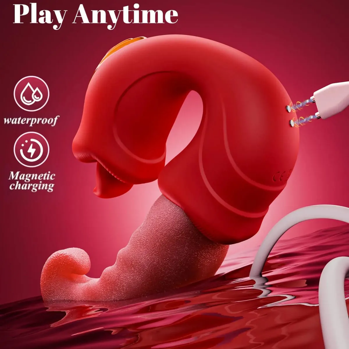 G Spot Vibrator Tongue Toy for Women Female Couples Womens Pleasure 10 Thrusting 10 Licking Vibration Modes Clitoral Stimulation