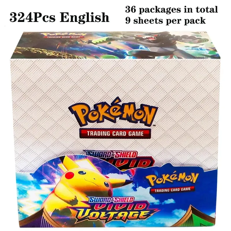 324 pièces Pokemon TCG: épée et bouclier tempête obligations Booster boîte jeu de cartes à collectionner carte Pokemon enfants jouets jeu de société