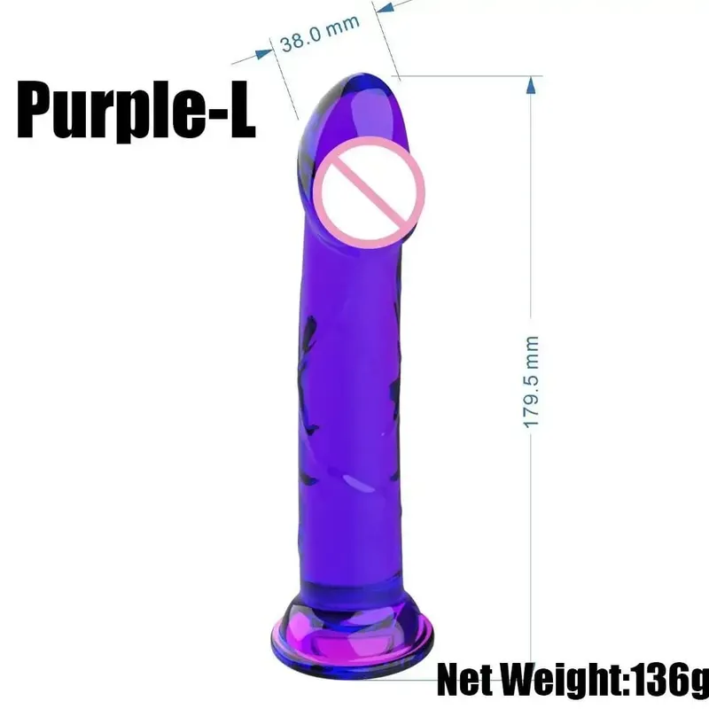 Realistic Small Silicone Jelly Dildo for Women with Suction Cup Strapon Compatible Anal Plug Adult Sex Toy for Women