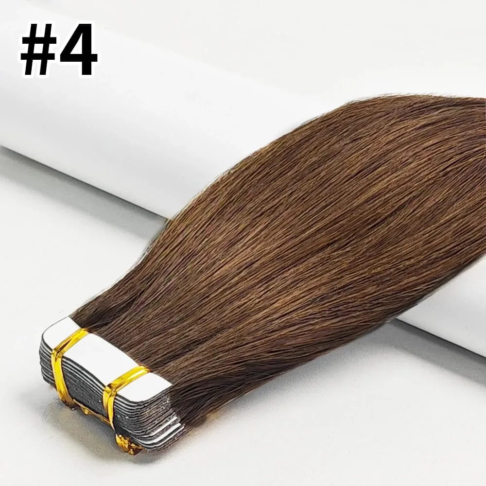 Echthaar-Extensions, Tape-Ins Nr. 613, blond, Tape-In-Haarverlängerungen, Echthaarfarbe, gebleichtes Blondes, Hauteinschlagfaden, nahtloses Tape-Ins