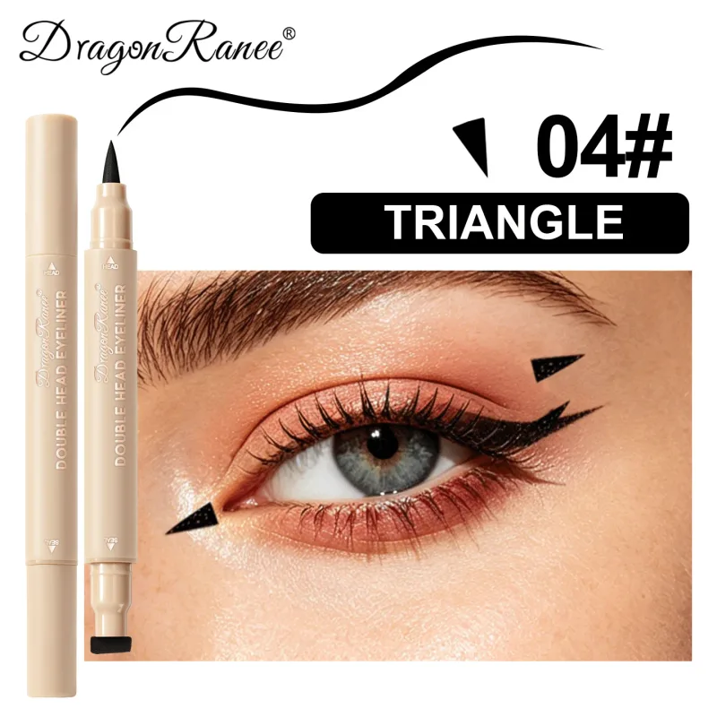 2-in-1 Dual-Ended Stamp Eyeliner Pen 20 Colors Waterproof Liquid Eyeliner with Stamp Tip Quick Dry Eye Makeup for Beginners