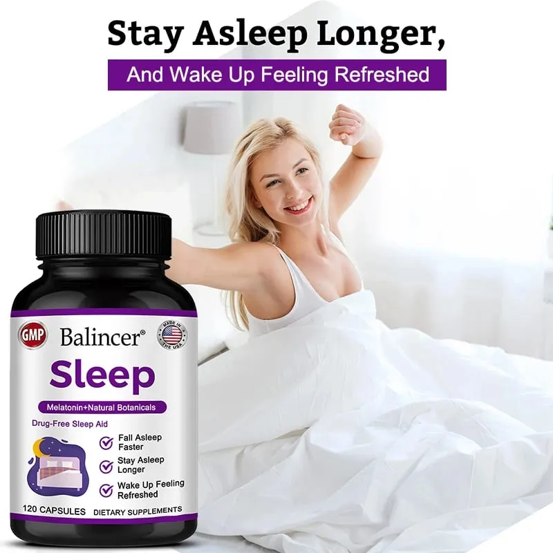 Valerian Root - Support for Calm & Relaxation To Prepare for Sleep Nervous System Health with Melatonin Extract 120 Capsules