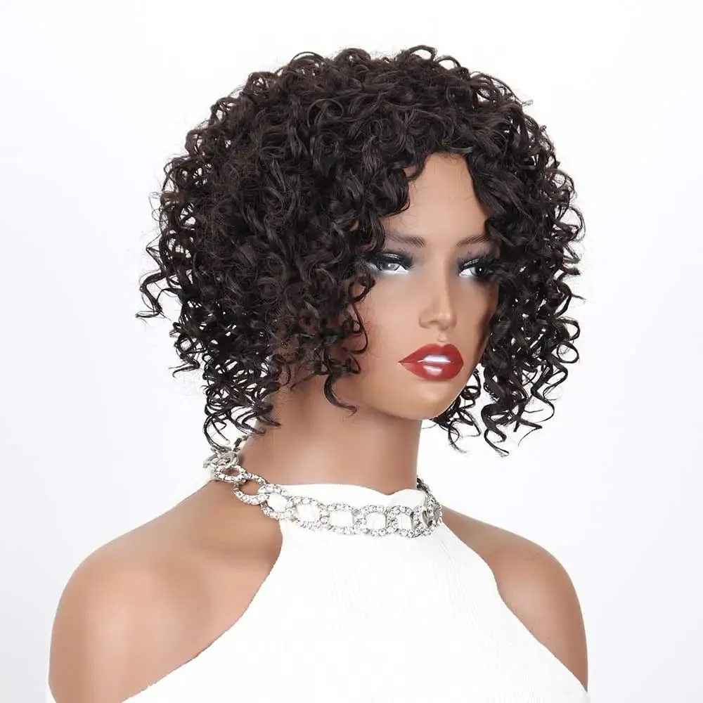 Synthetic Kinky Curly Hair Topper Clip-in Afro Curly Hairpiece for Women Top Hairpiece for Thinning Hair Increase Hair Volume