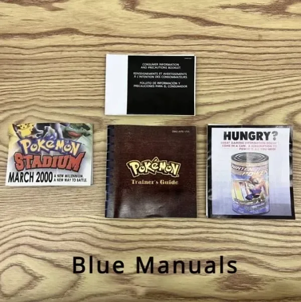 Pokemon Series Blue/Crystal/Gold/Green/Red/Silver/Yellow GBC Game in Box with Manuals for Video Game Cartridge USA Version