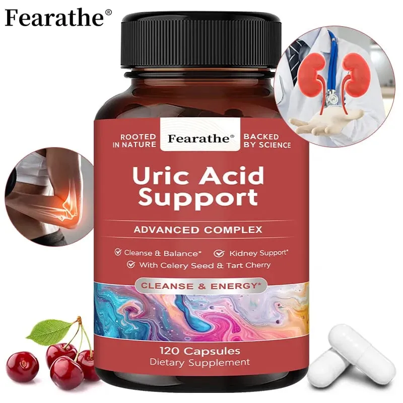 Uric Acid Formula - with Chanca Piedra & Vitamin B6 Uric Acid Detox Cleanse Kidney Health Support Supplement 120 Veggie Capsules