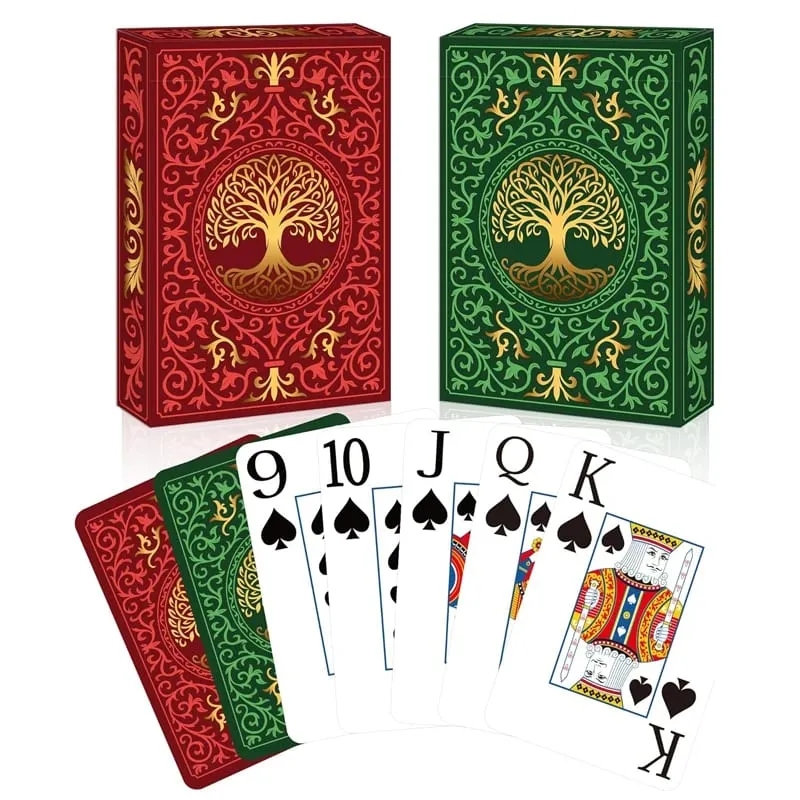 2 Pack Playing Cards | Large Print Playing Cards | Easy to Shuffle Premium Poker Cards for Card Games Family Game Night Table M