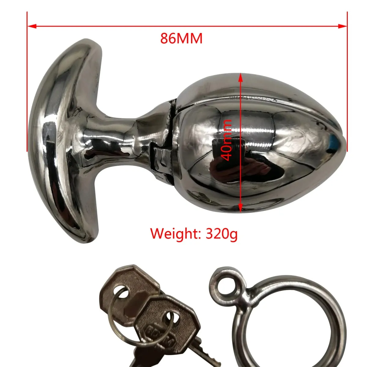 Stainless Steel Anal Lock Anal Vaginal Dilator Openable Anal Plugs Heavy Anus Beads Lock Sex Toys Adult Game 096