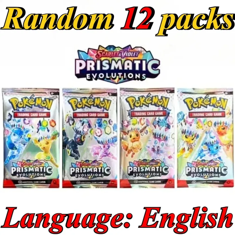 10 Pokémon Card Packs Bright Stars 151 Prismatic Evolutions PALDEAN FATES English Reinforcement Battle Transaction Card Gift
