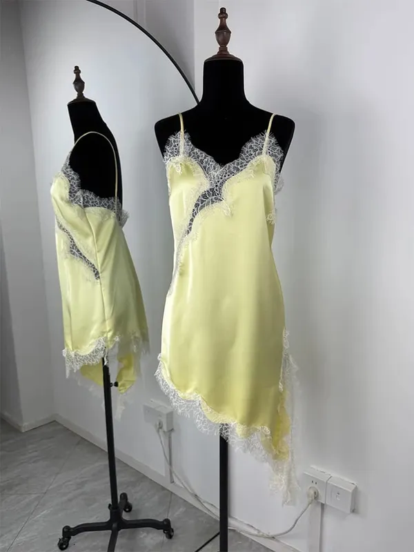 Trendix Black Lace Slip Dress Women exy Hollow Out Sleeveless Short Dresses Party Club Ruffle Loose Elegant Backless Mini Dress