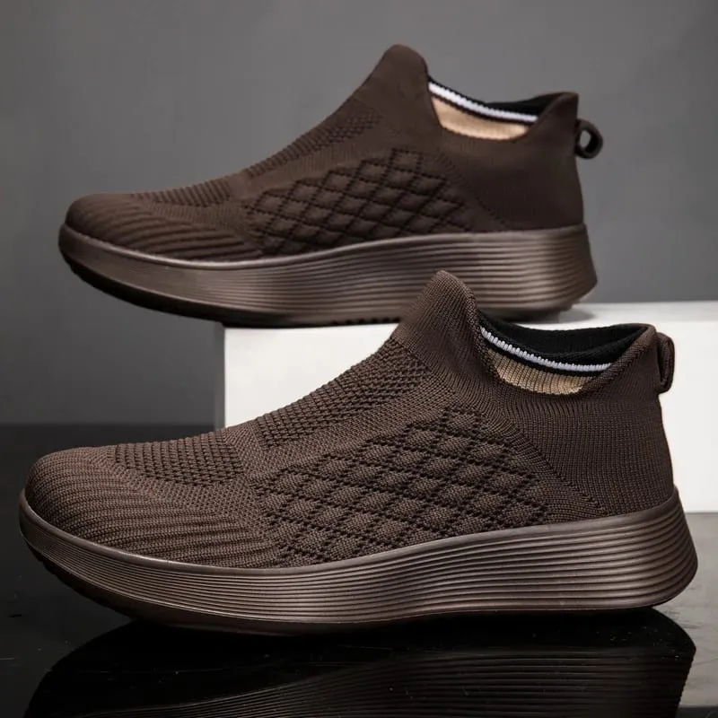 Men Running Walking Sock Shoes Fashion Casual Sneakers Breathable Thick Sole Sport shoes Lightweight Men Sneakers Casual Shoes
