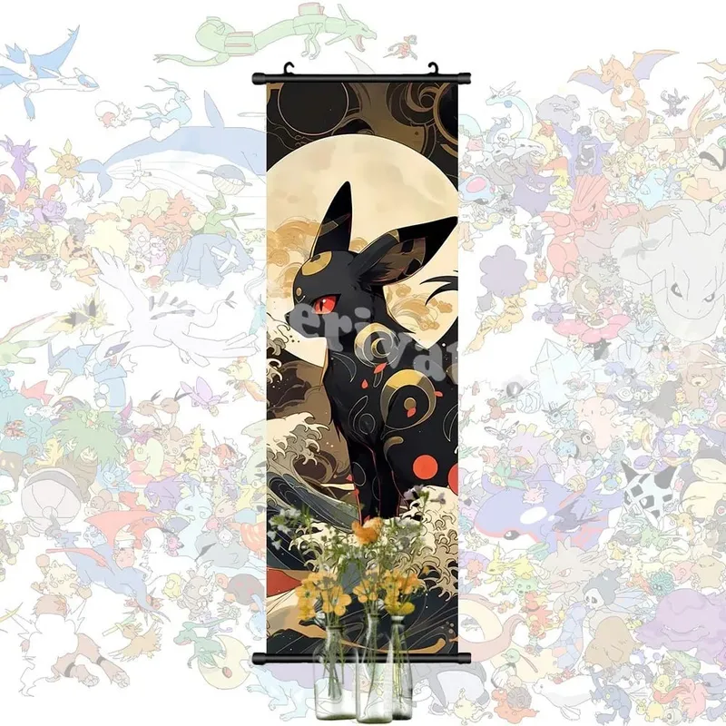 Έντυπη αφίσα Anime Έργα τέχνης τοίχου Gengar Εικόνες Charizard Ζωγραφική Καμβάς Pikachu Κρεμαστά ειλητάρια Διακόσμηση δωματίου στο σπίτι